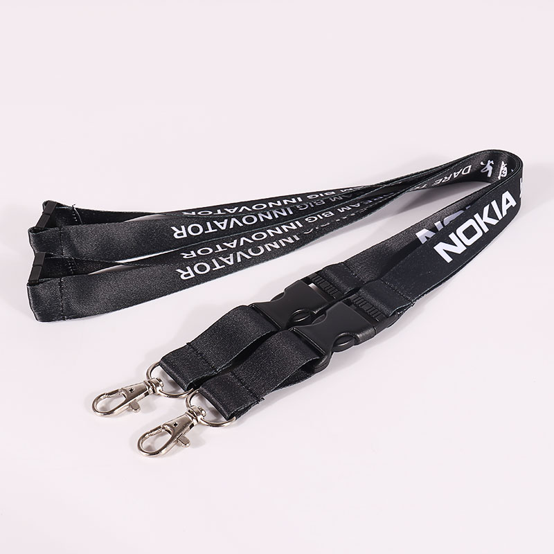 Tilpas Logo Polyester Lanyard Breakaway Neck Lanyard med ID-kortholder 5