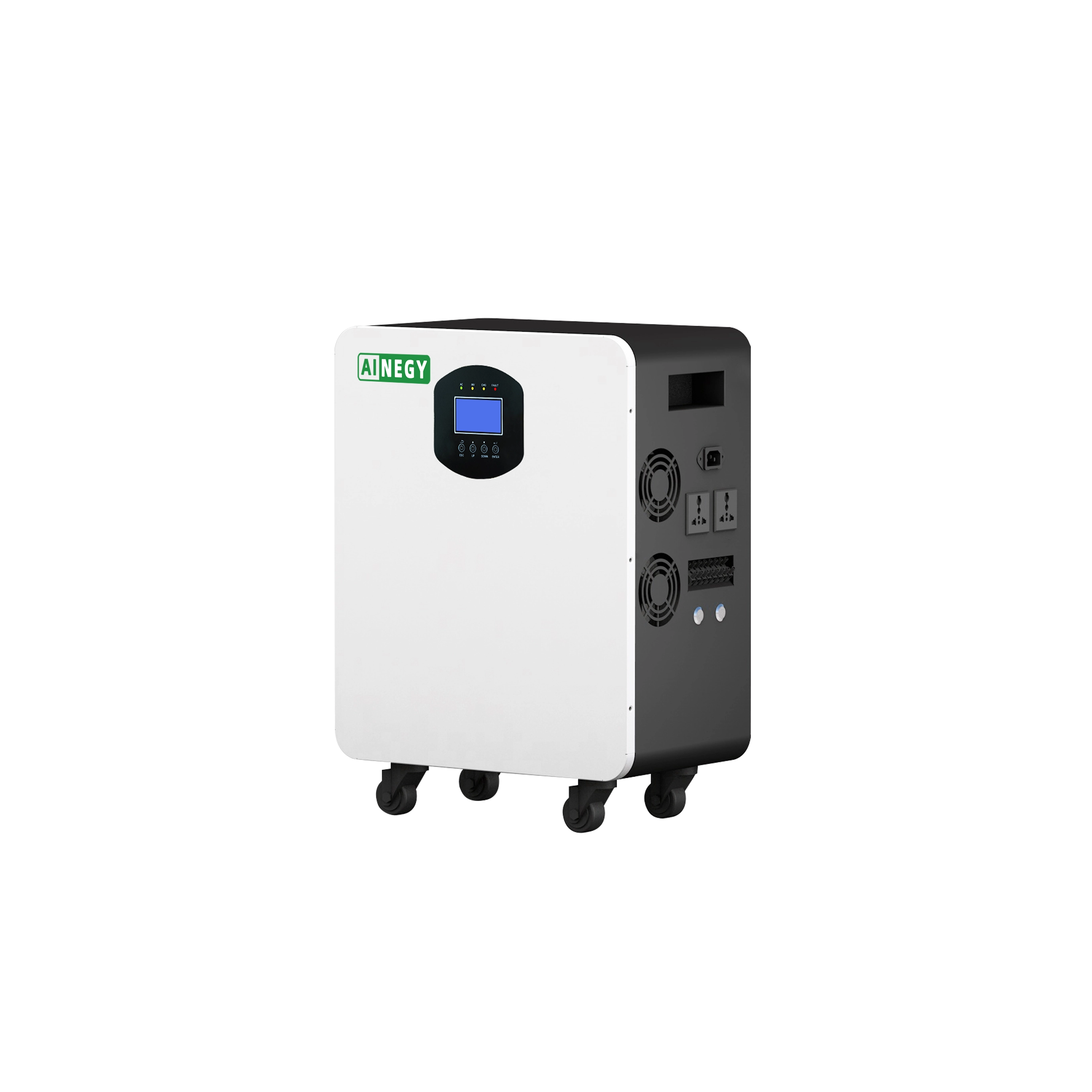 بطارية ليثيوم AINEGY بوضعية الوقوف مع عاكس هجين للطاقة الشمسية الكل في واحد ESS 1KWh+1KW لتخزين الطاقة المنزلية 1
