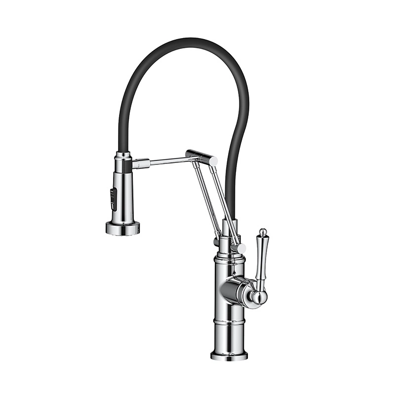 AU Watermark 720° Tapware Goose Neck Silicone Tube Pull-Down Kitchen Faucet 1