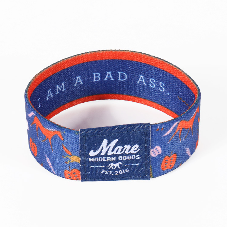 Hot sales Custom Polyester printing Stretchable fabric wristbands Party Wrist Band 6