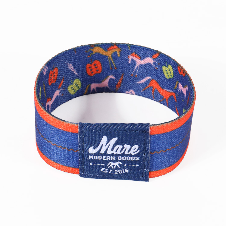 Hot sales Custom Polyester printing Stretchable fabric wristbands Party Wrist Band 5