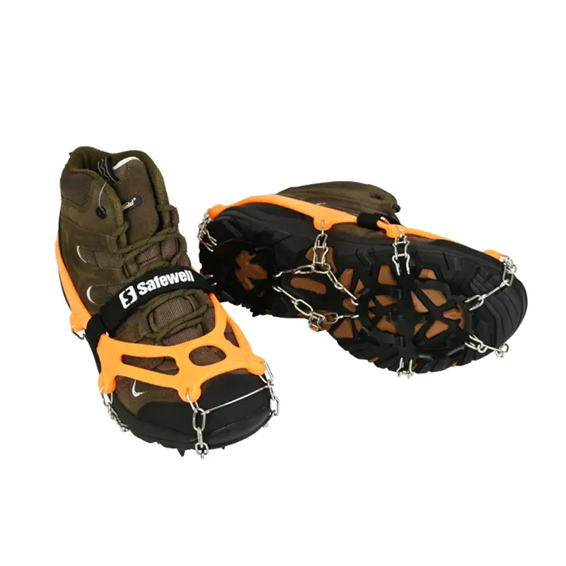 15mm spiked ice crampons snow traction mountaineering anti-slip 1