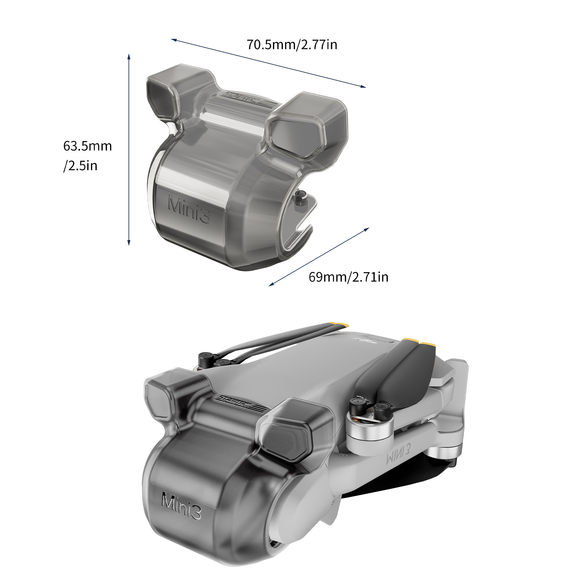 STARTRC Gimbal Protector Für DJI Neo Drohne – Kollisionsschutz Aus ABS+PC, Orange, Einfach Aufsteckbar, Gewicht Nur 3,3 G