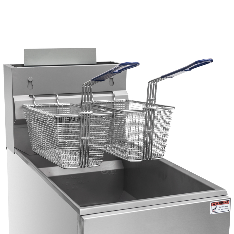 Freidora profunda comercial de 3 tubos de quemador con Caster- 23L, 90,000Btu/HR (GF90) 3
