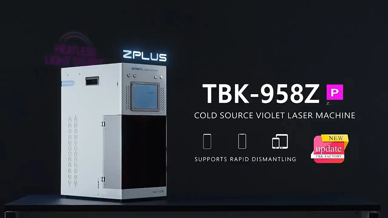 TBK 958Z Plus Lasergravurmaschine zum Entfernen der hinteren Glasabdeckung des LCD-Bildschirms von Telefon und iPad 1
