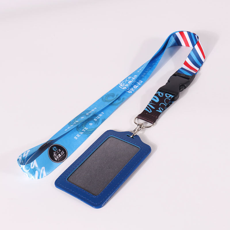 Lovecolour Personalized Long Polyester Lanyard Custom With Safety ID Badge Holder Lanyard 9