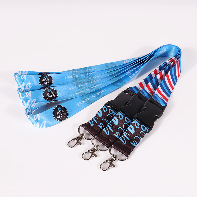 Lovecolour Personalized Long Polyester Lanyard Custom With Safety ID Badge Holder Lanyard 4
