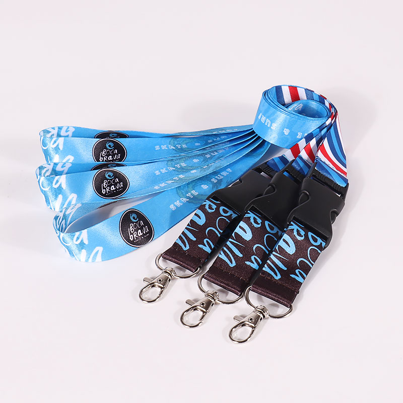 Lovecolour Personalized Long Polyester Lanyard Custom With Safety ID Badge Holder Lanyard 2
