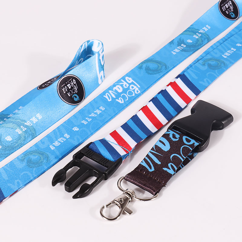 Lovecolour Personalized Long Polyester Lanyard Custom With Safety ID Badge Holder Lanyard 3