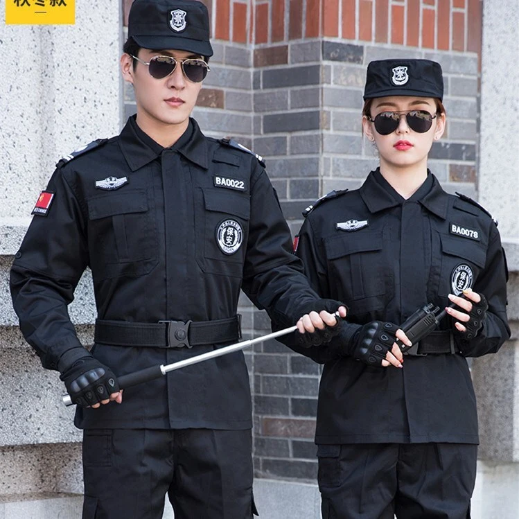 Spring and Autumn Black Security Uniforms Shirt for Men Security Uniform Guard 1