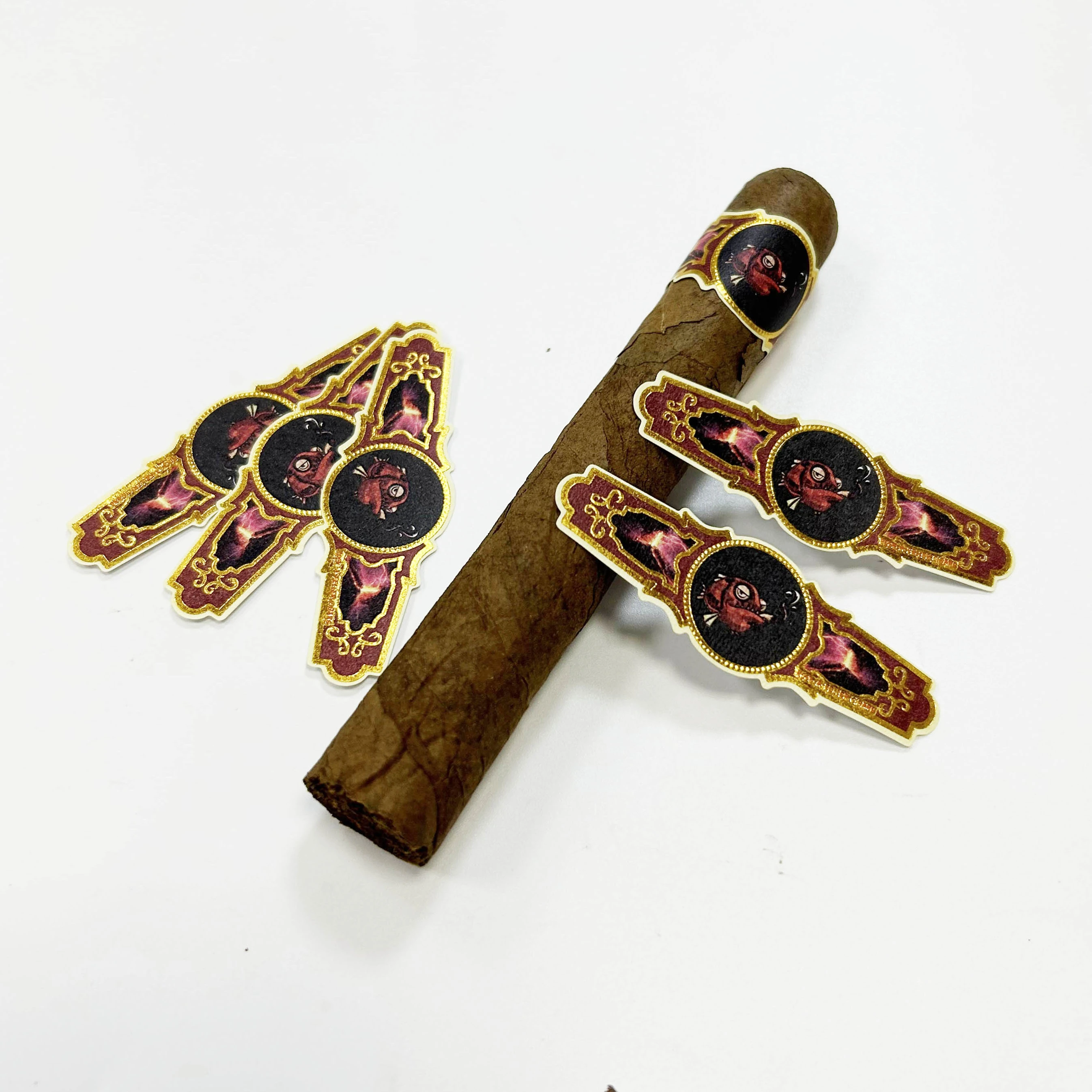 High quality custom cigar label foil stamping process 1