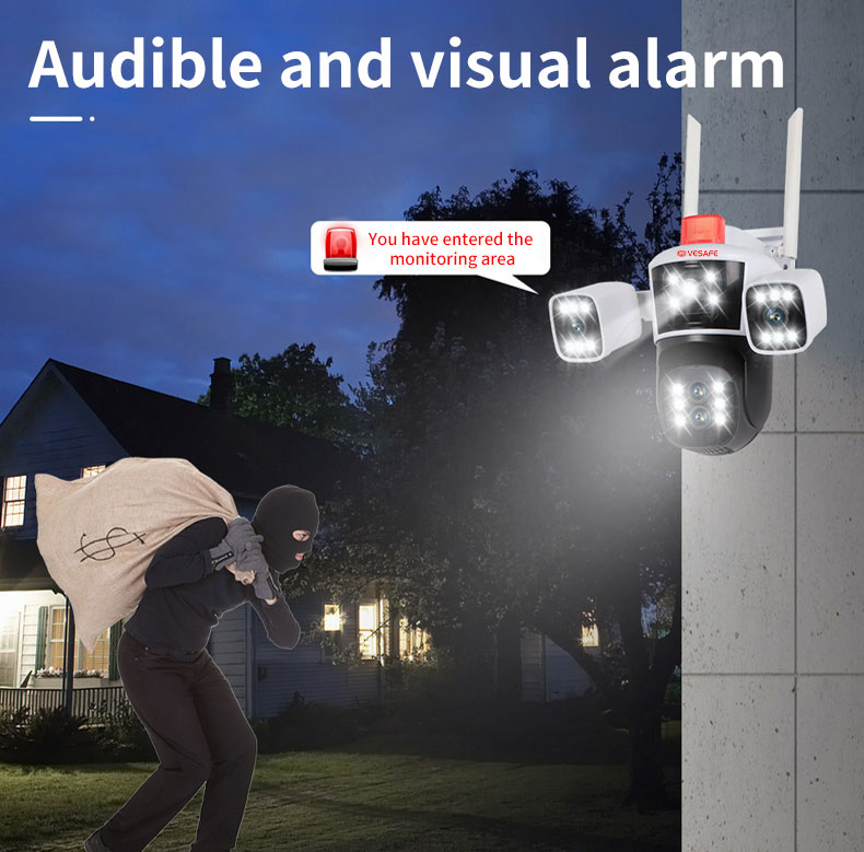 Four Lens Three Screen CCTV Ip Security Camera 7