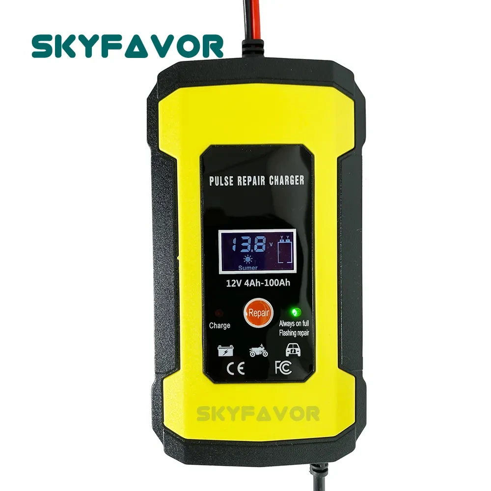 Giá xuất xưởng 12V sạc 12V 6A xung tự động sửa chữa axit chì gel agm vrla Đa Năng sạc pin ô tô xe máy 1