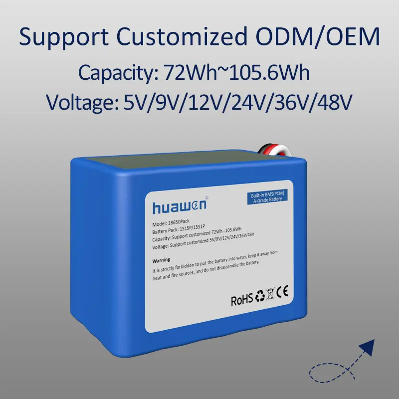 12v Lithium Ion Battery Pack by Huawen-1 2