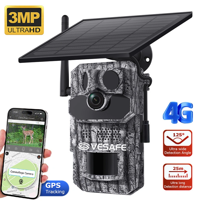 Camouflage chasse 4G GPS dépistant la caméra solaire 1