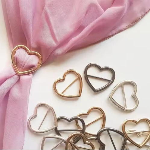Anneau porte-écharpe Hijab, boucle personnalisée en métal, Clips en émail souple, trois cercles, anneau d'écharpe, bijoux pendentif, accessoires Hijab 1