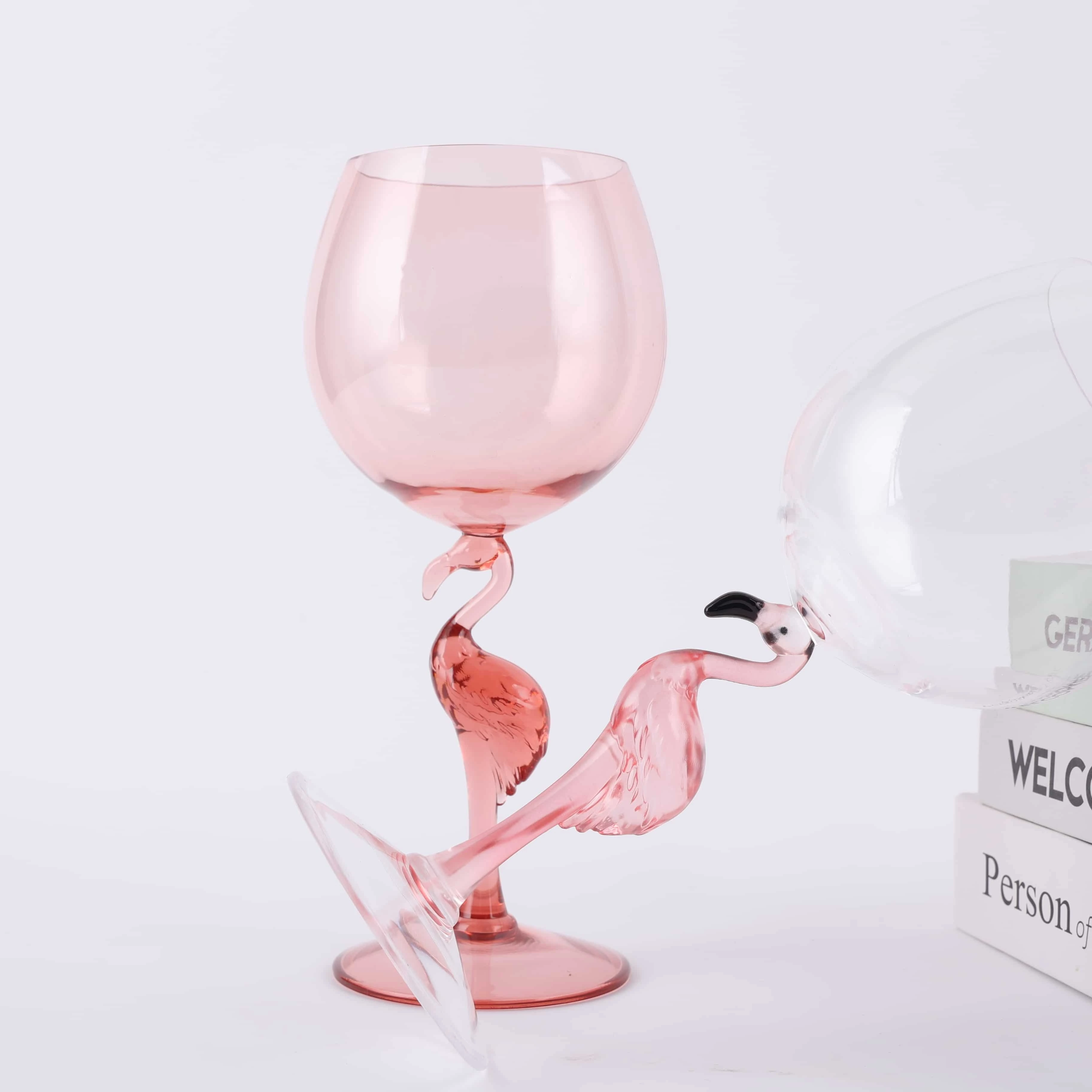 Durable Acrylic Wine Glass Flamingo Stem - Premium Quality Drinking Glasses for Flamingo Fiesta Party Supplies(Flamingo Theme) 1