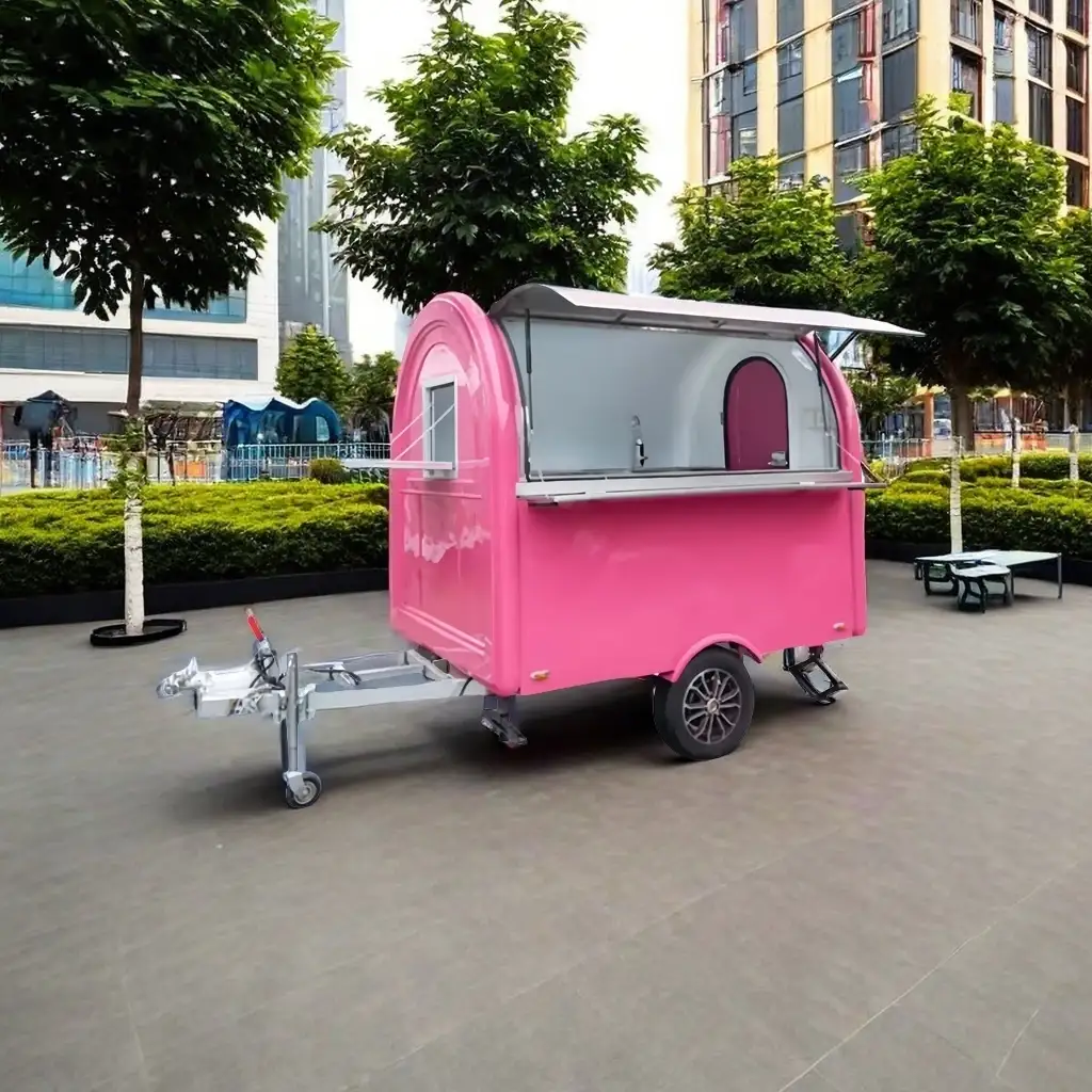 Mobile Round Food Trailer For All Kinds Of Snack Equipement 1