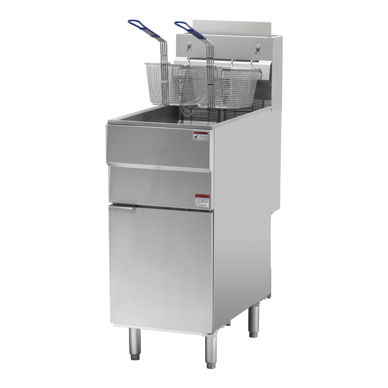 Freidora a gas comercial Energy Star con 3 tubos, 70 000 BTU (F3E) 5