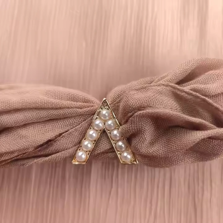 Muslim Simple Fashion Three Turban Clips flower shape Silk Scarf Buckle Pin Arabic Women Hijab Ring for Scarfs Hijab 1
