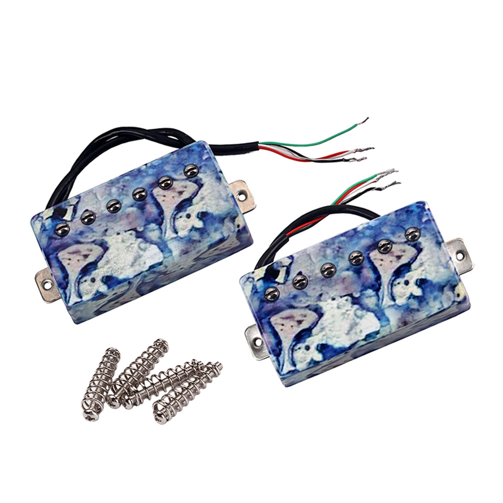 Alnicov guitar shock absorber pickup for LP electric guitar in vintage color with double coil with mounting screws  GMC86 1