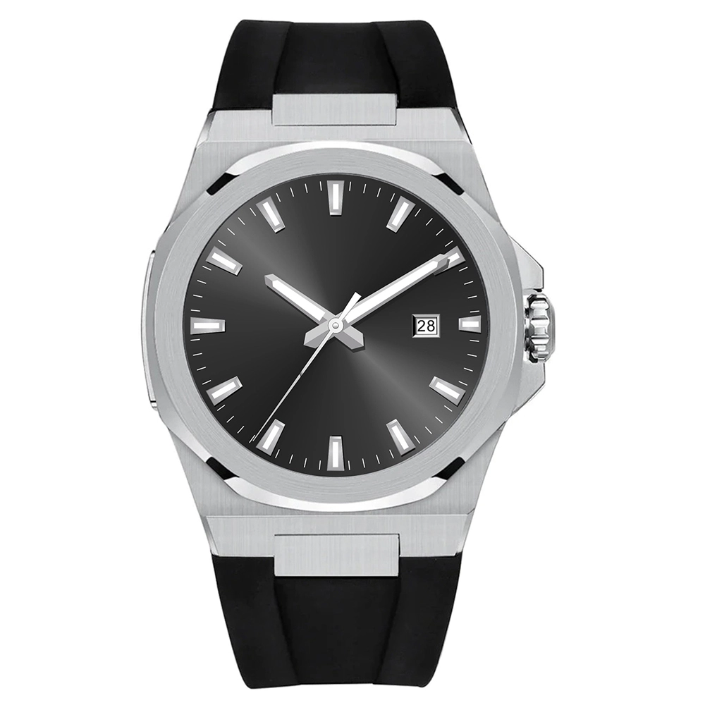Montres MIGAGA U003- pour hommes, bracelet en silicone de 43 mm de diamètre, automatique43 1