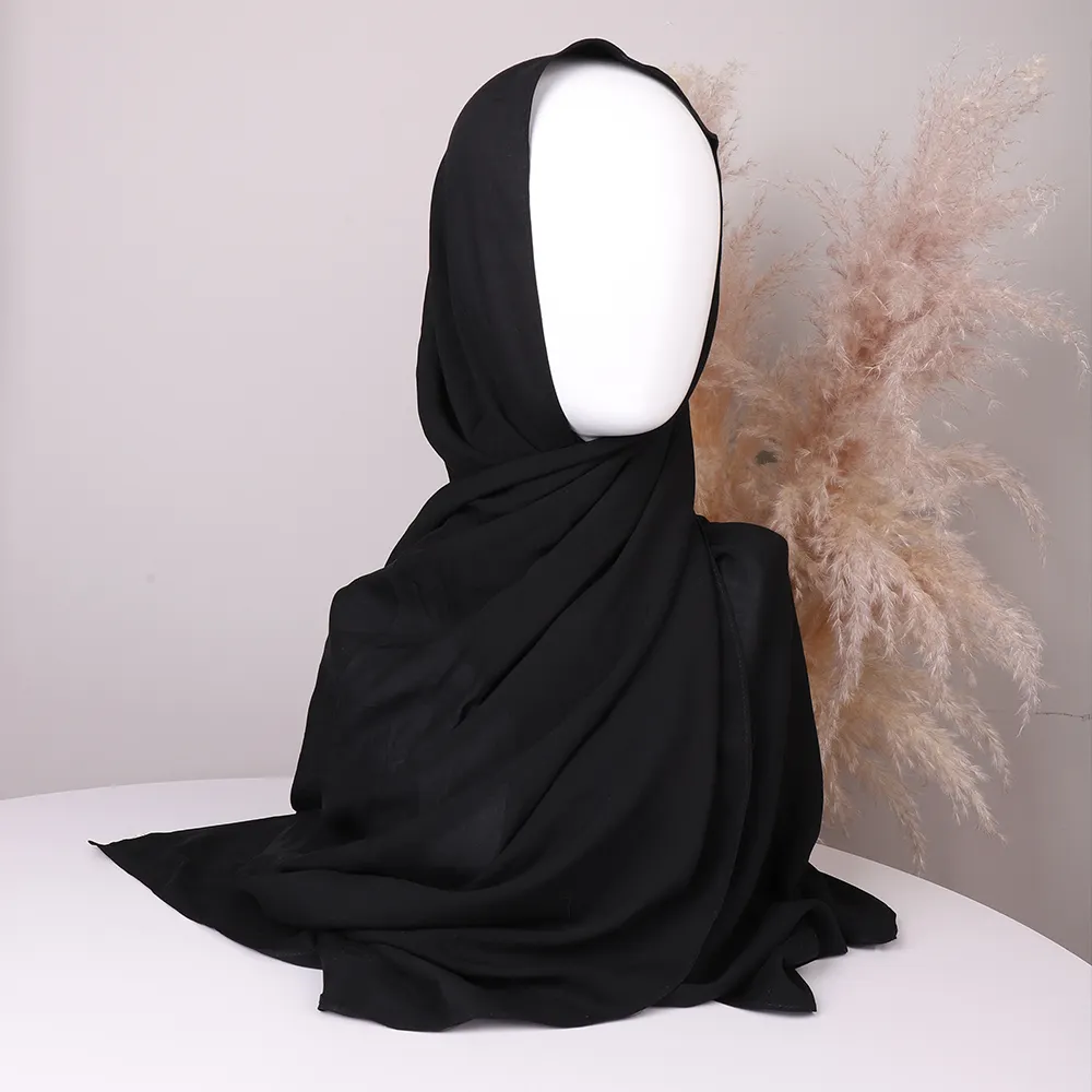 For Sale Plain White Hijab by Qidian Textile 3
