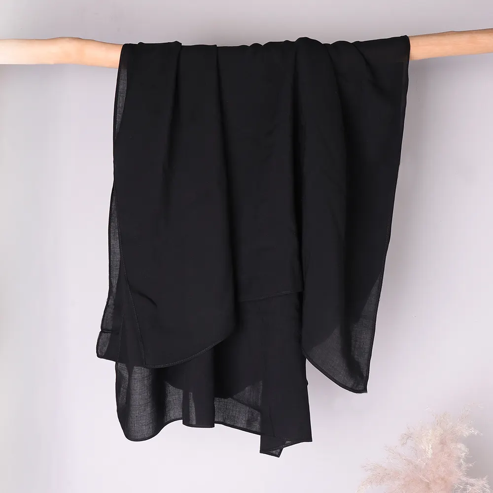 For Sale Plain White Hijab by Qidian Textile 5