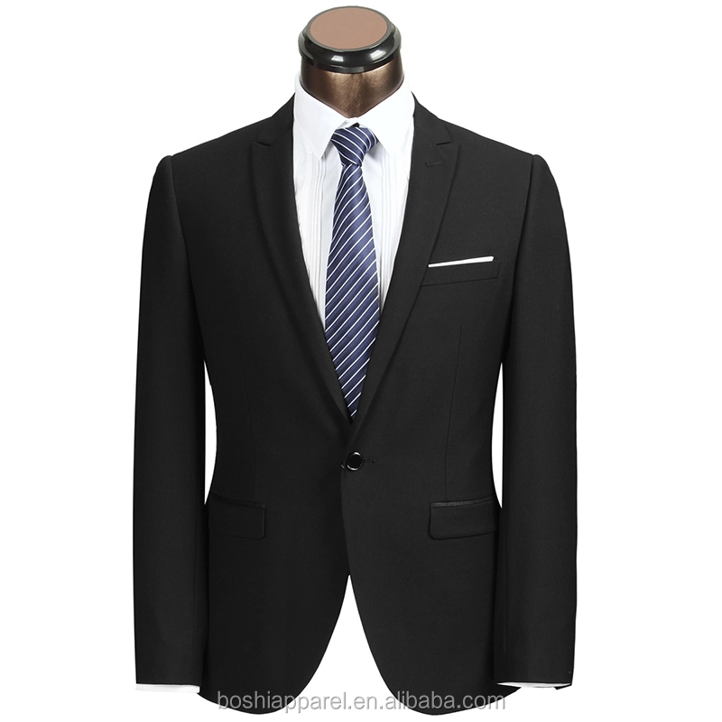 Classic Men's Business Suit in Navy Blue 1