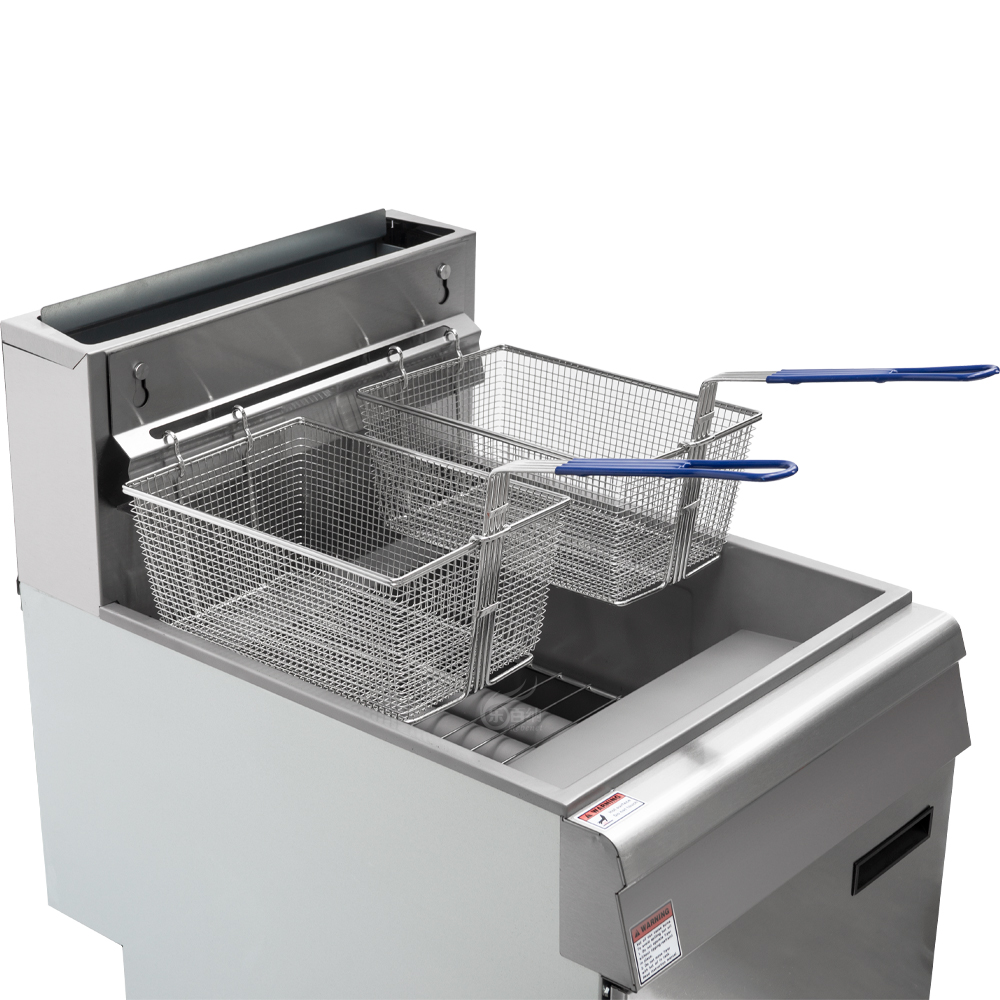 Freidora a gas comercial Energy Star con 3 tubos, 70 000 BTU (F3E) 3