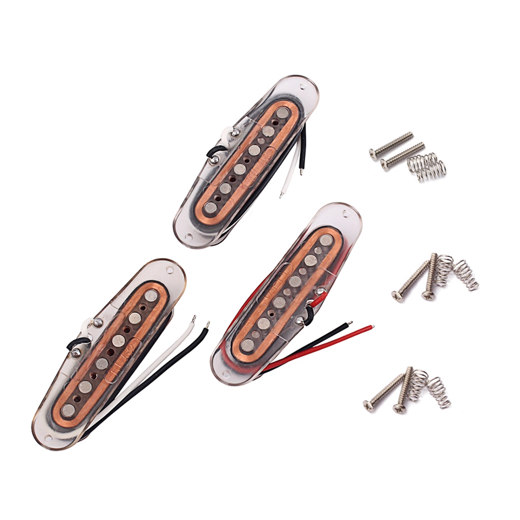 Alnicov Transparent color Alnico 5 Magnets Hand wound pickups for Fender Stratocaster Strat / Squier  GMB134 1