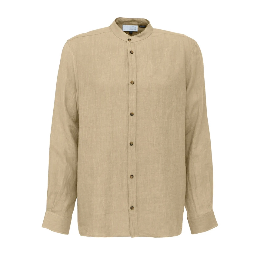 Camisas tipo blusa casual de lino y algodón para hombre para negocios y ocio 1
