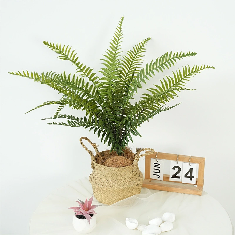 Simulation fern green plant Persian fern leaf potted plant decoration home shopping mall landscaping plant 1