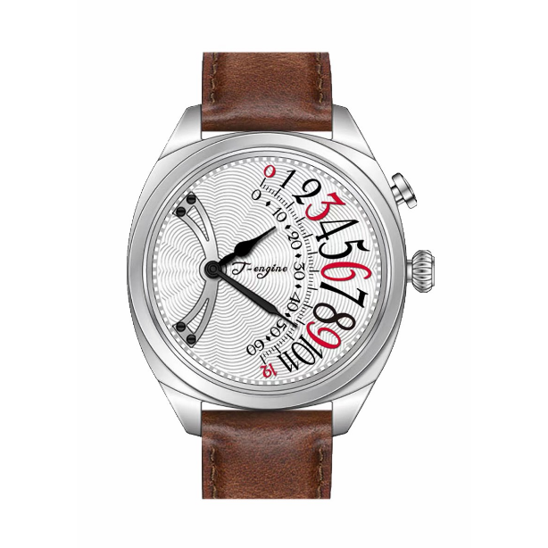 Uhr für Damen und Herren, Dual-Use-Gürtel aus echtem Leder, wasserdicht, Vintage-Stil, Dunkelbraun 2