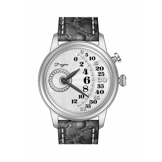 New OEM Concept Men's Arabic Numerals Easy to Read Leather Strap Watch 2