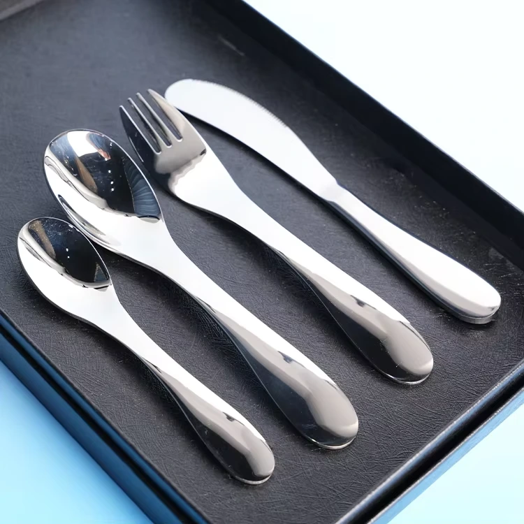 Children Cutlery Set Stainless Steel 18/8 304 Spoon Fork Knife Set 1