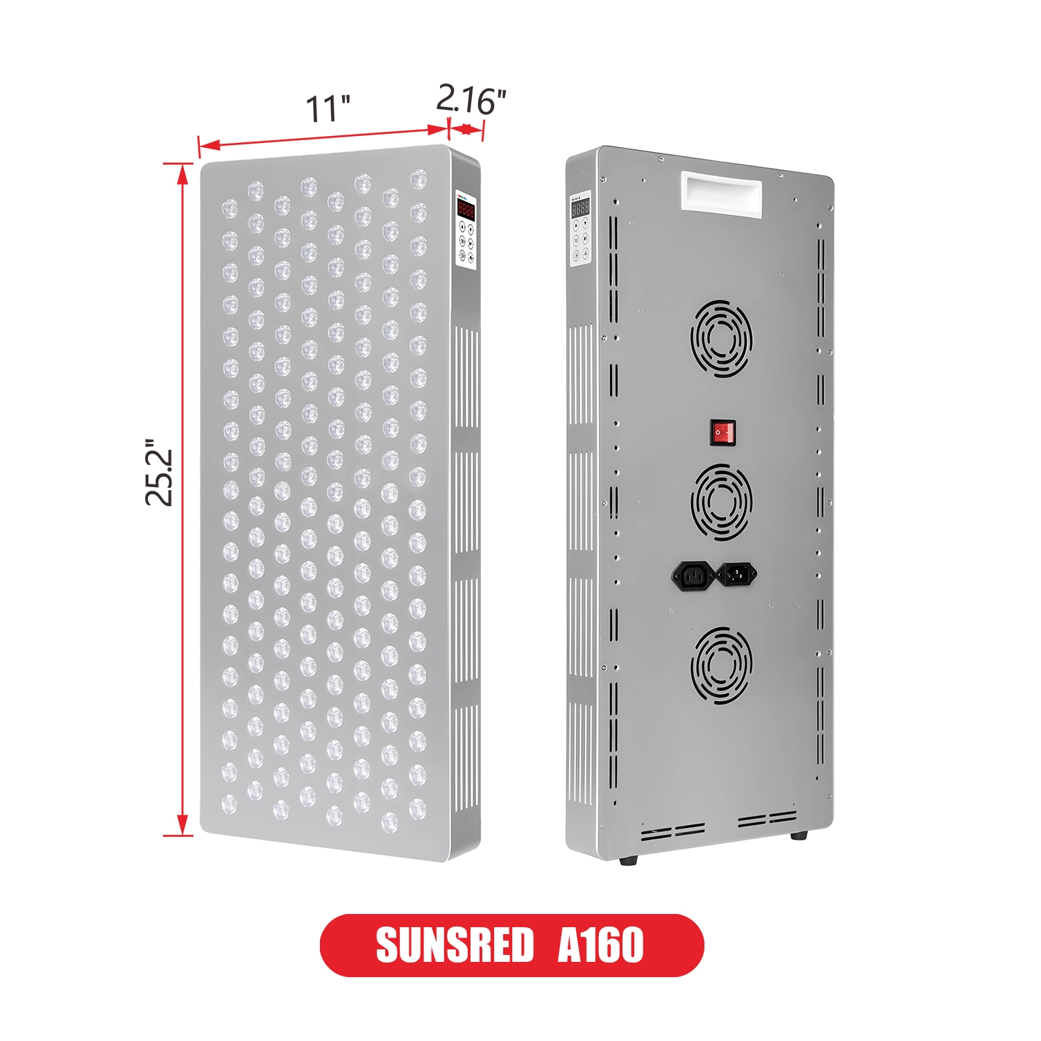 바디의 경우 660nm 빨간색 LED 패널 Sunsred에 의해 Sunsred 2