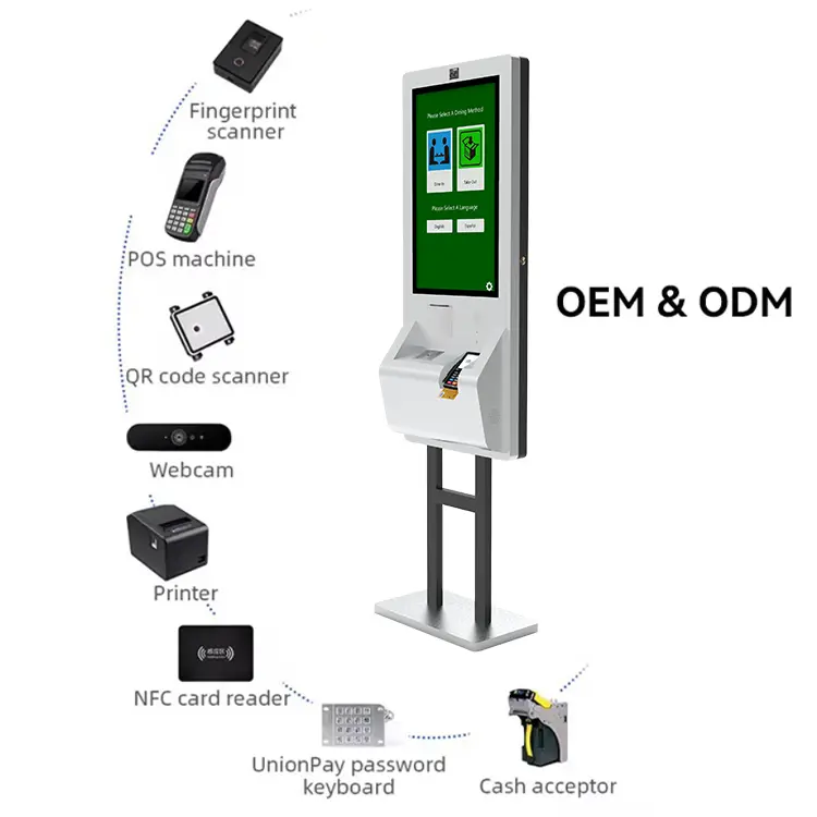 Safe to Usekiosk Screens for Information Display Payment Kiosk T/T 3