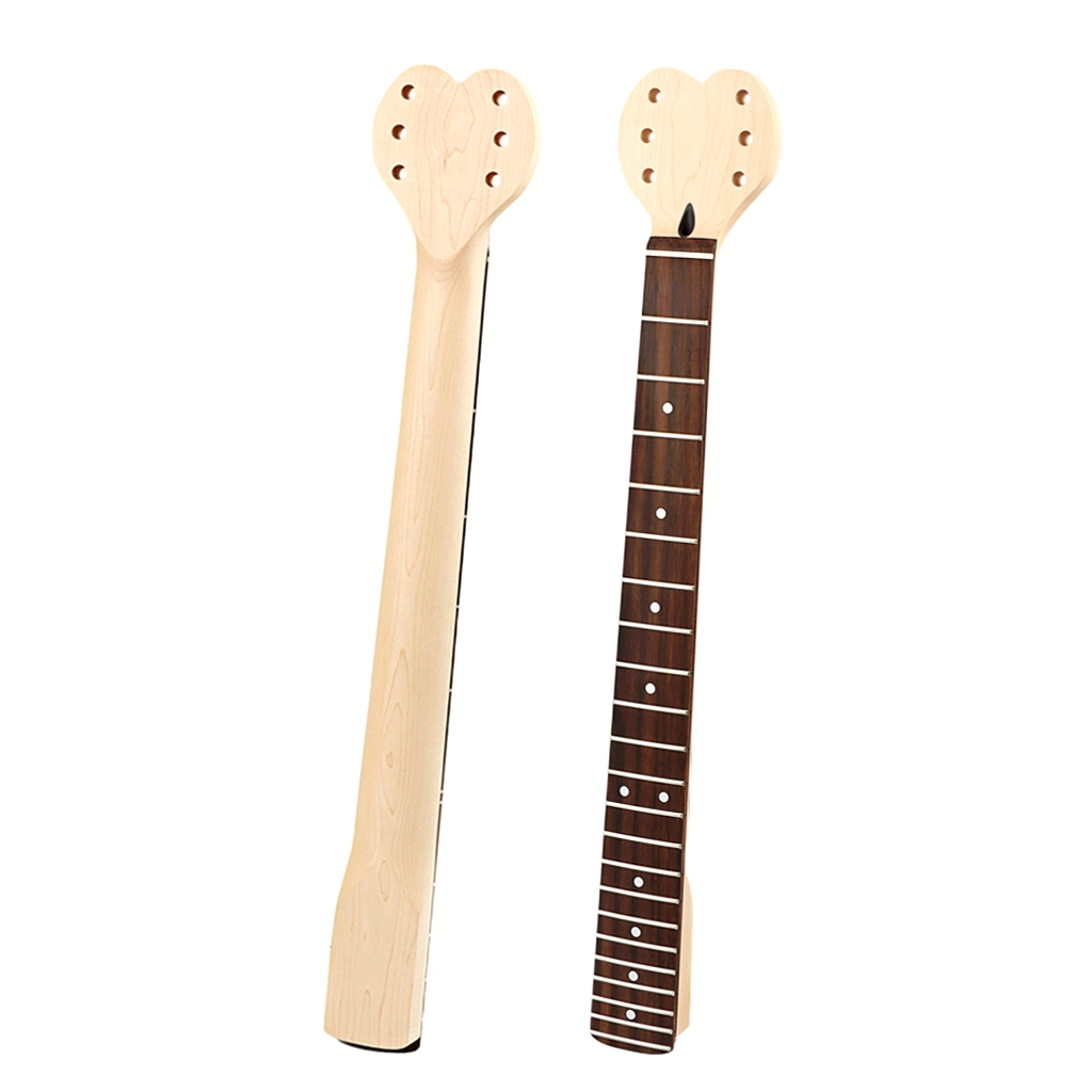 Alnicov 22 Fret Inlay Dot Electric Guitar Neck Heart Shape Headstock Maple Guitar Rosewood Fingerboard White Dot For Electric Guitar GS150 1
