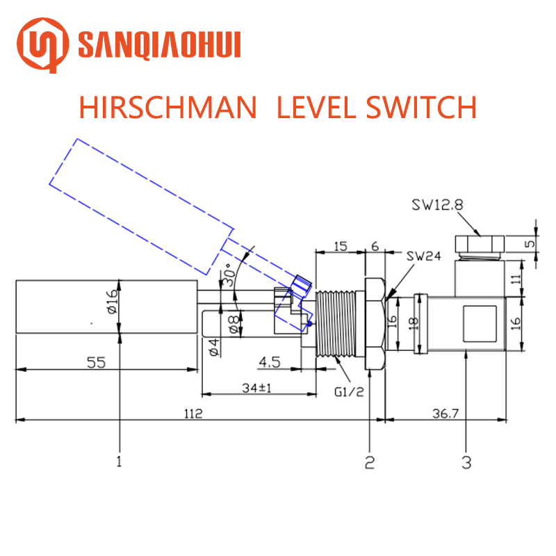 Sanqiaohui 1/2 Hirschman Level Switch Sensor 5