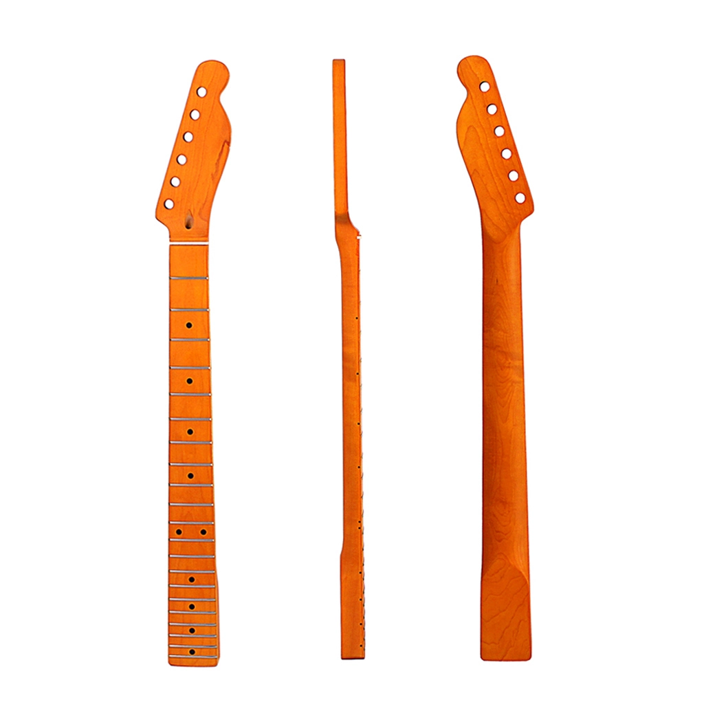 Alnicov 21 fret Inferior neted galben One piece Arțar flamuat pentru gât de chitară TL GS26A 1