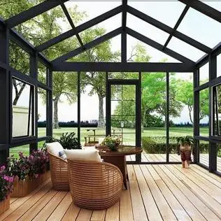 Frame Motorized Retractable OutDoor Furniture Comfortable Large Space Aluminium Alloy Tempered Glass Movable Sunroom House 1