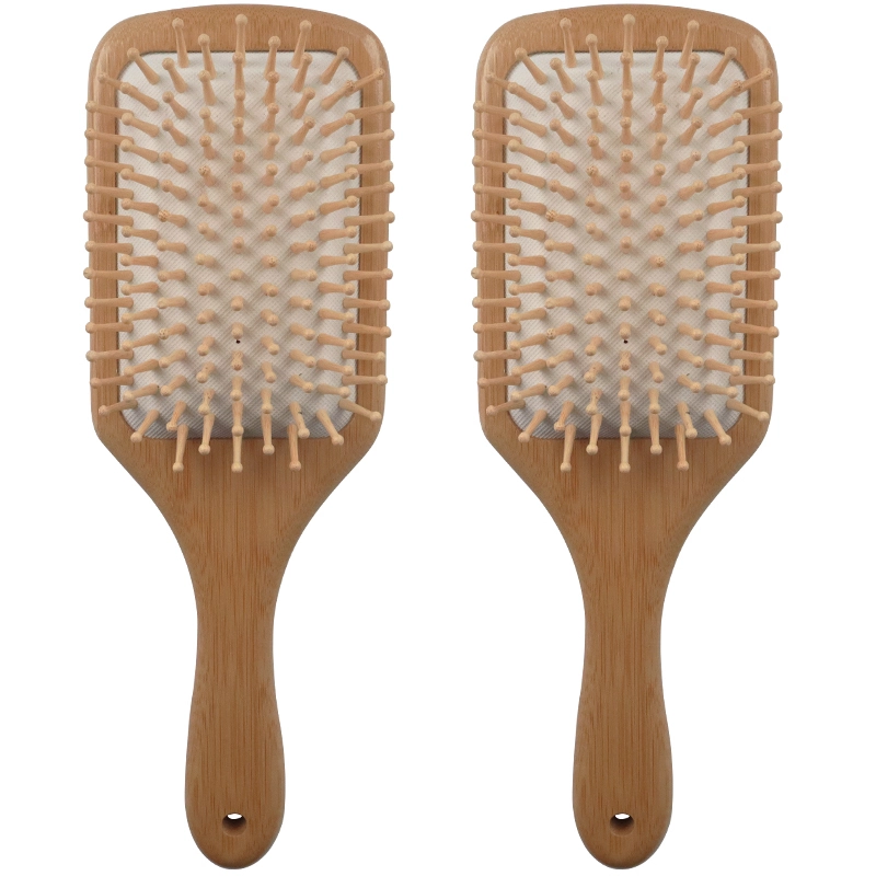 Professional manufacturer bamboo paddle bamboo hair brush travel bamboo baby cushion hair brush 1