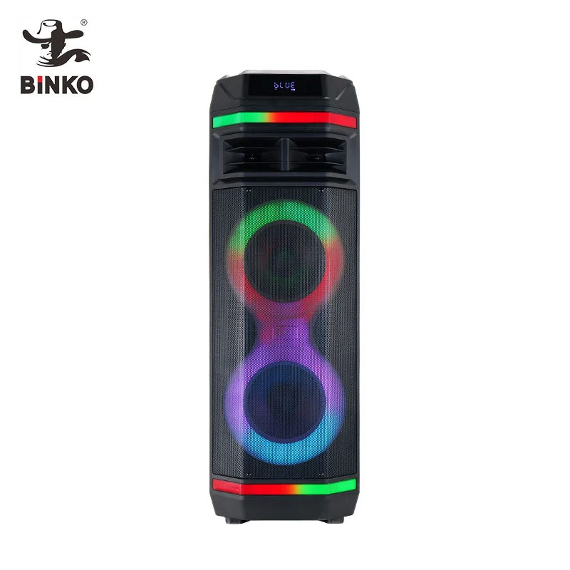 Portable Speaker 8-inch remote control party speaker 100w Karaoke Bluetooth Large size led rgb light speaker BINKO YX-2888 1