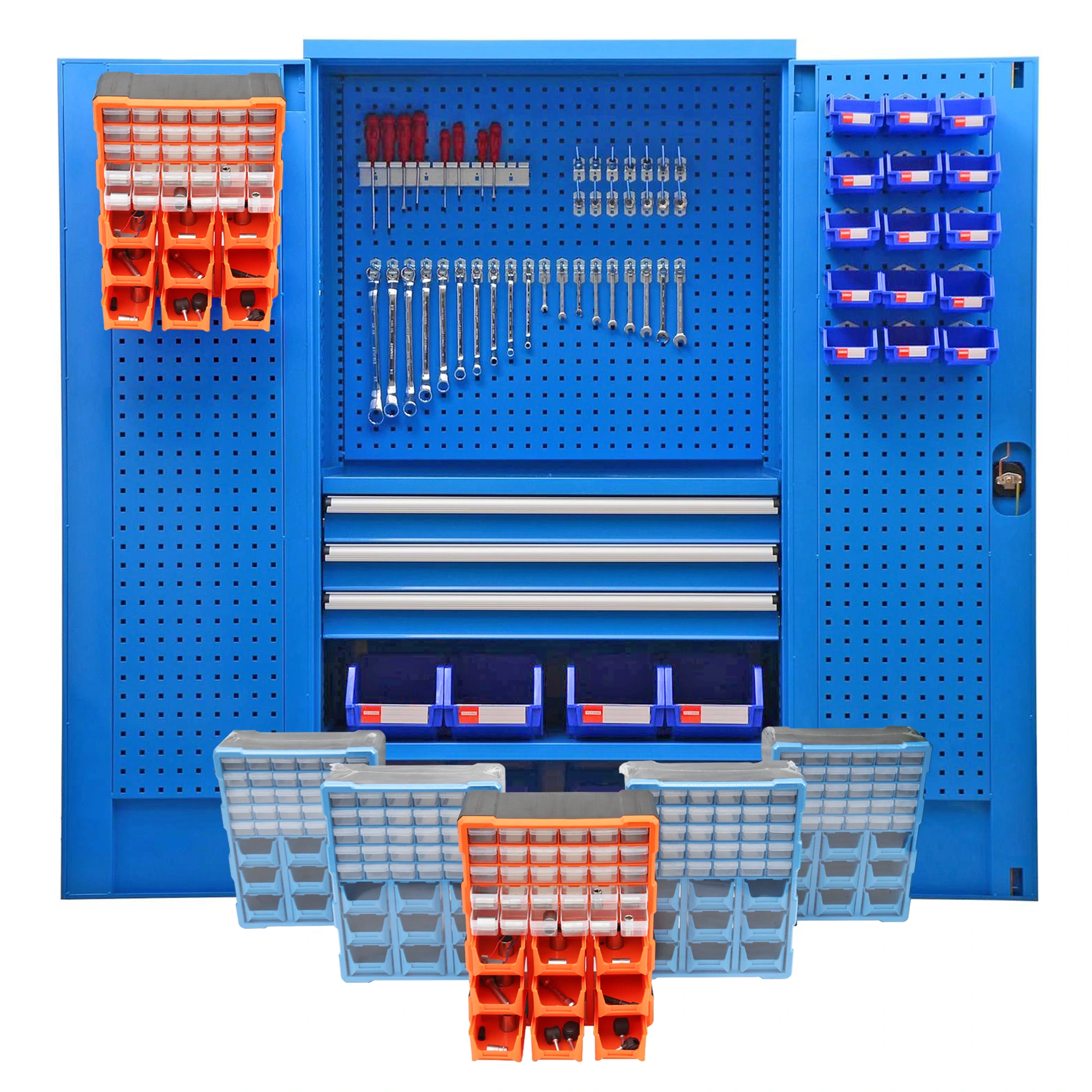 Warehouse Cheap Large Parts Container Stackable Plastic Storage Secure Totes Bins with Drawers 1