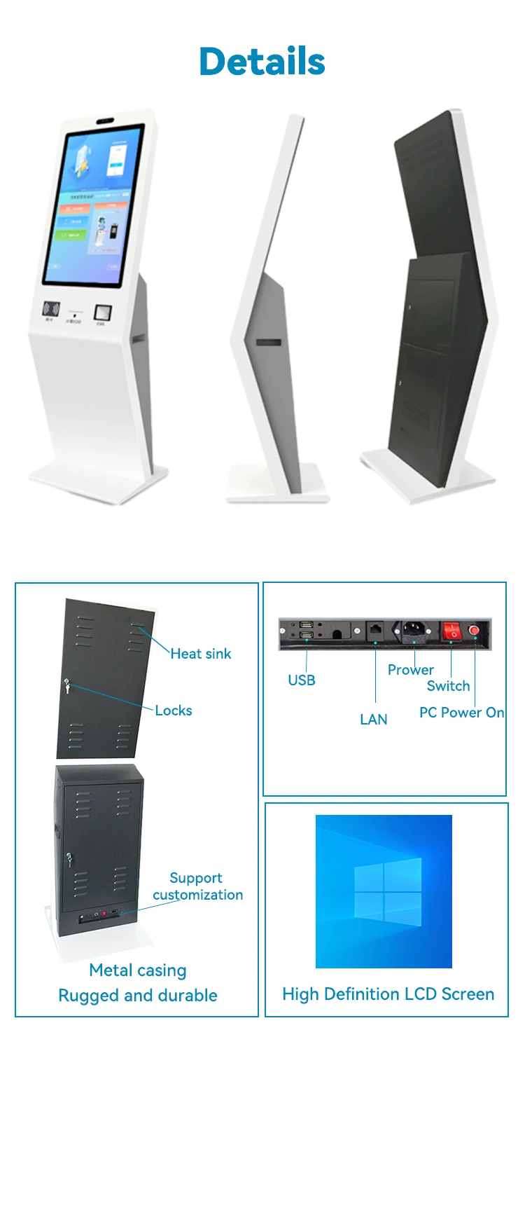 For Information Display Self Checkout Kiosk Manufacturers CIF FOB DDP by LUXURING 4