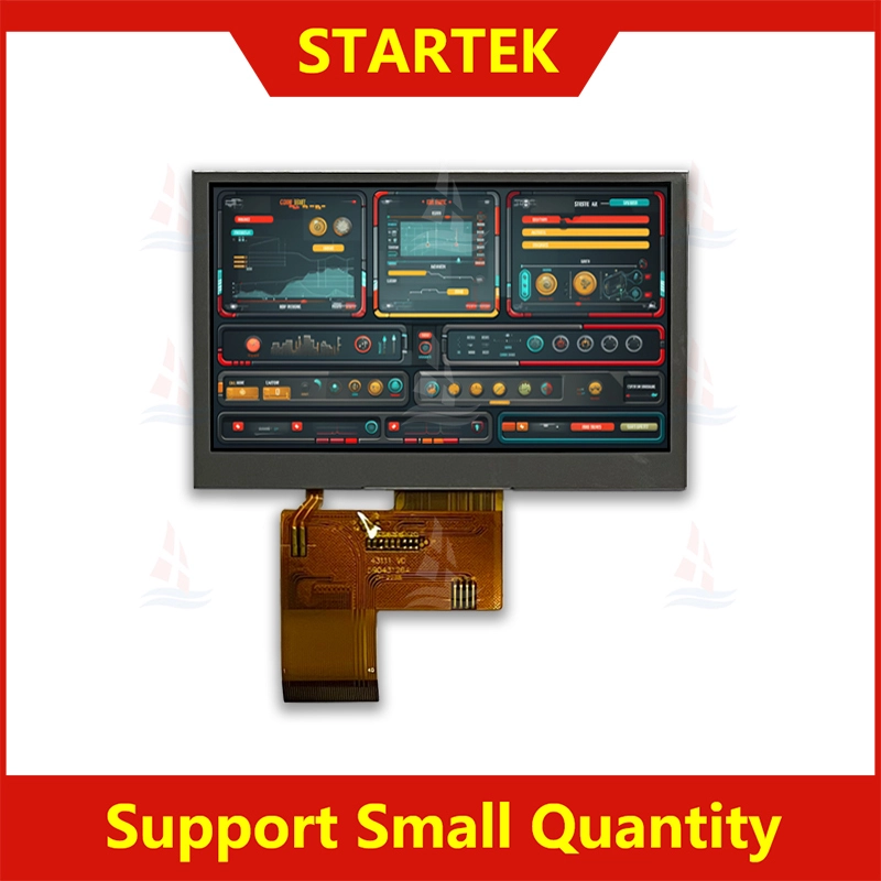 4,3 pulgadas 480x272 NV3041A-01 MCU + interfaz SPI alto brillo amplia temperatura industrial IPS LCD KD043WQFMD134 1