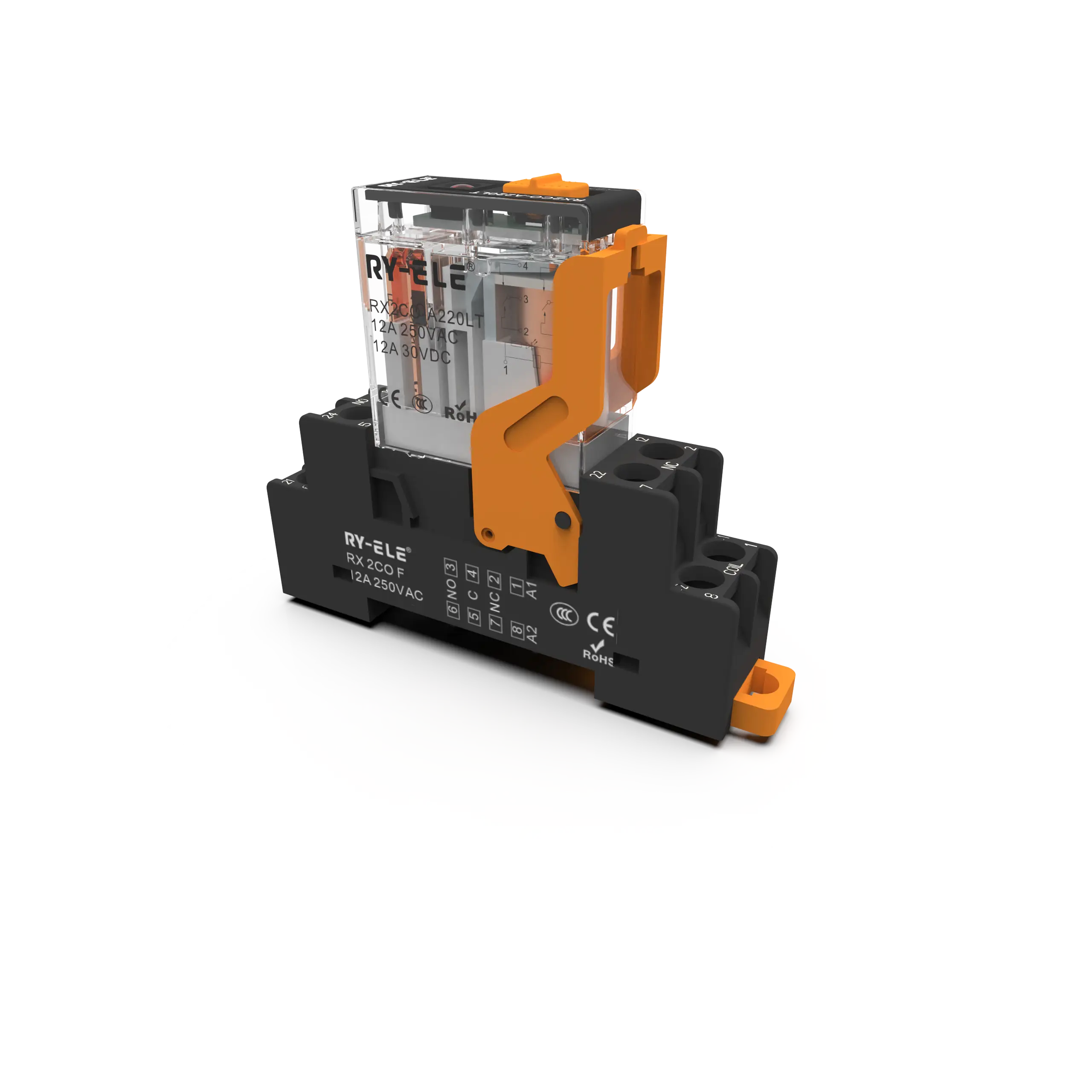 rx2co-relay-with-led-and-test-button-220vac