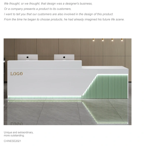 Hotel Lobby Reception Desk - Modern Simplicity, Front Desk Station 1