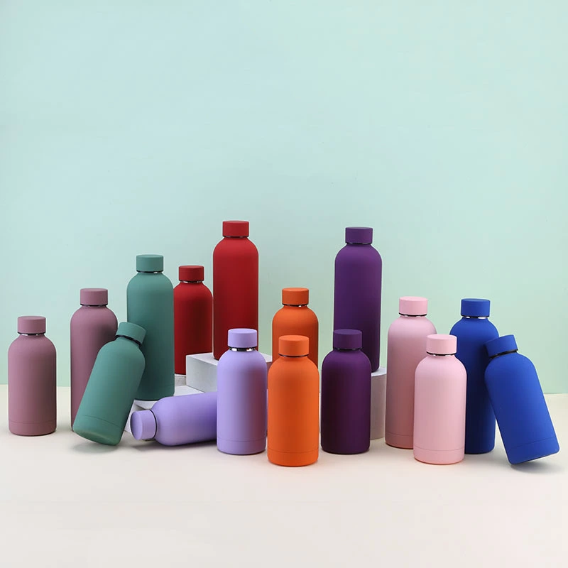 KingLine colorful mini stainless water bottle with handle for travel 1